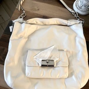 Coach White Leather Kristin Crossbody Bag Purse